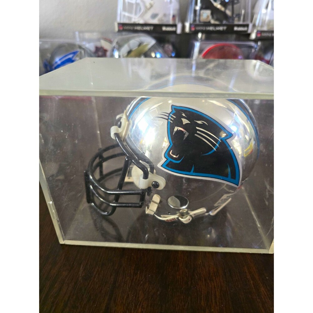 2000 Riddell Chrome Mini Football Helmet Panthers Limited Edition 236/2000